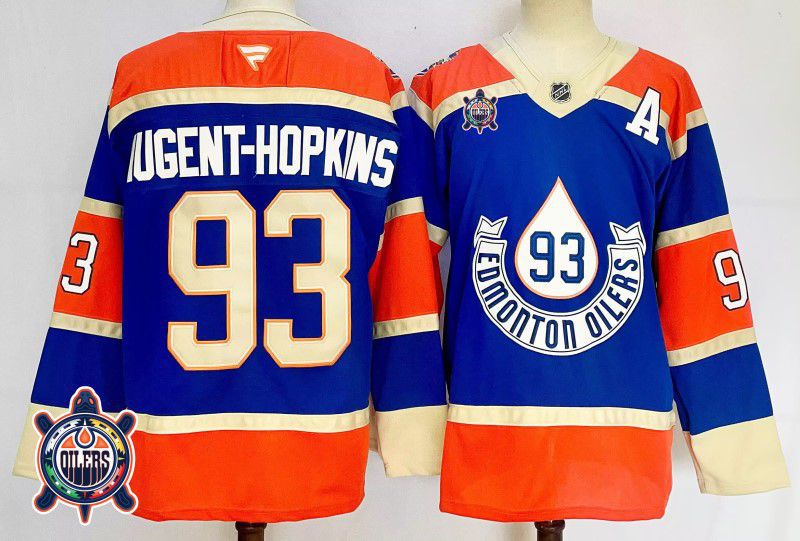 Men Edmonton Oilers #93 Nugent-Hopkins Blue Fanatics 2025 NHL Jersey style 6->edmonton oilers->NHL Jersey